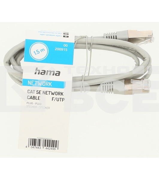 Кабель Hama H-200915 00200915 RJ-45 (m) RJ-45 (m) 1.5м (упак.:25шт)