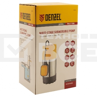 Погружной насос Denzel PH1100 (97234)  высокого давления, 1100Вт, подъем 40м, 5500 л/ч