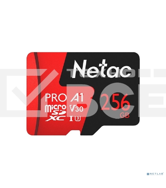 Флеш Карта MicroSD card Netac P500 Extreme Pro 256GB, retail version w/SD adapter