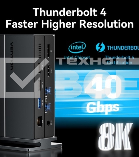 Мультифункциональная док-станция Vention USB Type C 14 в 1 с поддержкой Thunderbolt 4