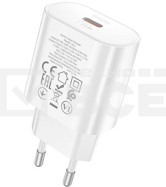 Сетевое зар./устр. Hoco N22 25W (PD+QC+AFC) USB Type-C универсальное белый