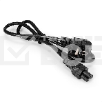 Кабель питания ноутбуков ExeGate Special PC5-7,5S (Евровилка Schuko->C5, 3*0.5mm2, CCA, черный, 0.75м), фото2