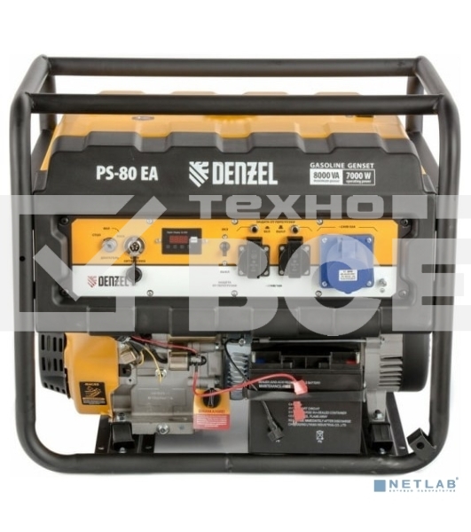 Электрогенератор бензиновый Denzel PS 80 EA, 8 кВт, 85 дБ, 90 кг