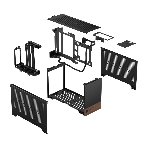 Компьютерный корпус без блока питания Fractal Design Terra, Mini-Tower, no fans, 1xUSB-A 3.0 + 1xUSB 3.2 Type-C, SFX PSU Support, mITX Graphite, фото7