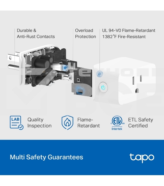 Умный сетевой фильтр TP-Link Mini Smart Wi-Fi Plug, Energy Monitoring, Matter
