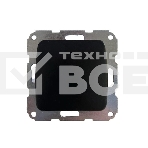 Выключатель Kranz DEA 1кл с/у 10А мех. черный металлик, фото 1