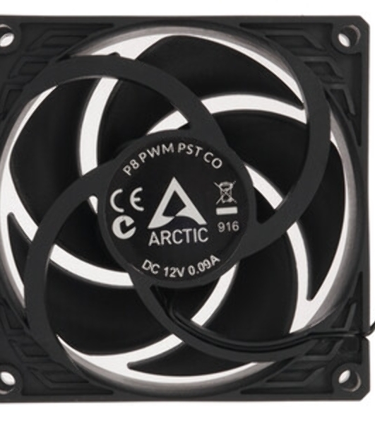 Вентилятор для корпуса Arctic P8 PWM PST черный, 80 мм, 3000 об/мин, 22.5 дБ, 4 pin