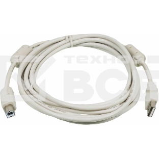 Кабель USB2.0 Ningbo USB A (m)/USB B (m) 3м феррит.кольца (USB2.0-AM/BM-3M-MG)