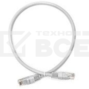 Патч-корд TWT UTP кат.5e, с заливными колпачками, 0.3 м, белый