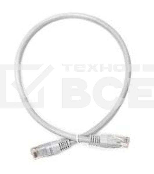 Патч-корд TWT UTP кат.5e, с заливными колпачками, 0.3 м, белый