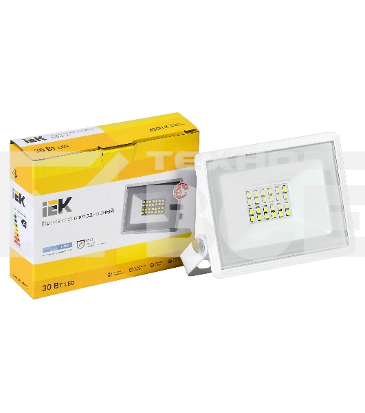 Прожектор уличный IEK СДО LPDO601-30-65-K01 светодиодный 30Вт корп.алюм.белый