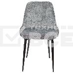 Стул для кухни Бюрократ KF-5_2 Light 19, комплект 2шт серый металл черный на ножках (KF-5/LT19_2), фото3