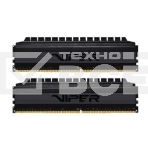 Оперативная память Patriot Viper 4 Blackout, DDR4, 8GB (2x4 GB), 3000 MHz, CL16, радиатор, черный, фото2