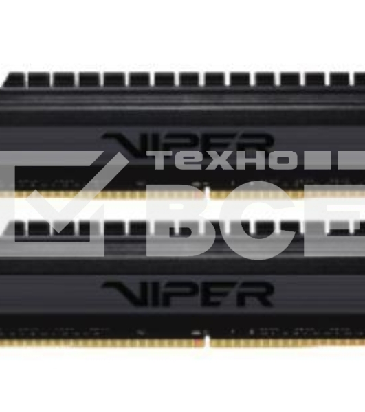 Оперативная память Patriot Viper 4 Blackout, DDR4, 8GB (2x4 GB), 3000 MHz, CL16, радиатор, черный