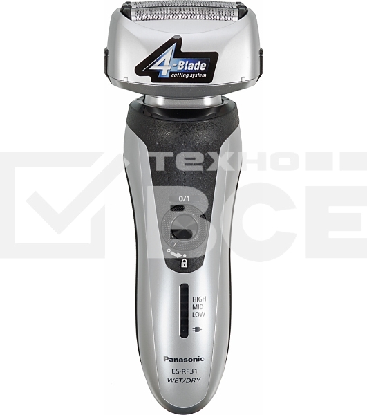 Электробритва Panasonic ES-RF31-S520 сух./влаж. брит, сам. под стр. воды, аккум., триммер, стой. для зарад., 3 ступ. инд. зар. 4 дугооб. сеток