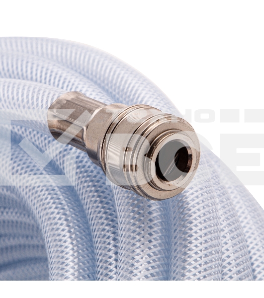 Шланг пневматический Stels ПВХ, 10x16 мм, 18 бар, армированный, прозрач., быстросъем, 3 0м
