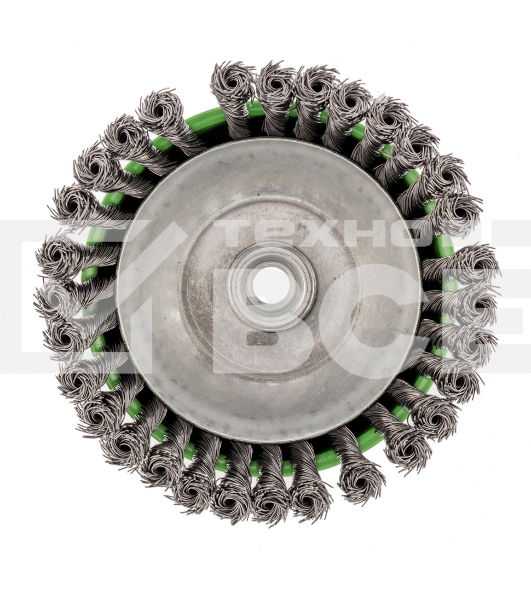 Щетка для УШМ Сибртех 150 мм, М14, Чашка, крученая проволока 0,5 мм