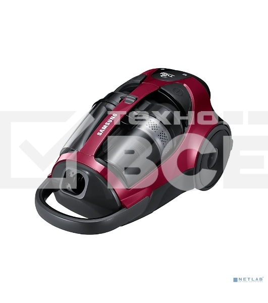 Пылесос Samsung VCC885HH3P красный, 430/2200 Вт, уборка сухая, пылесборник контейнер 2 л
