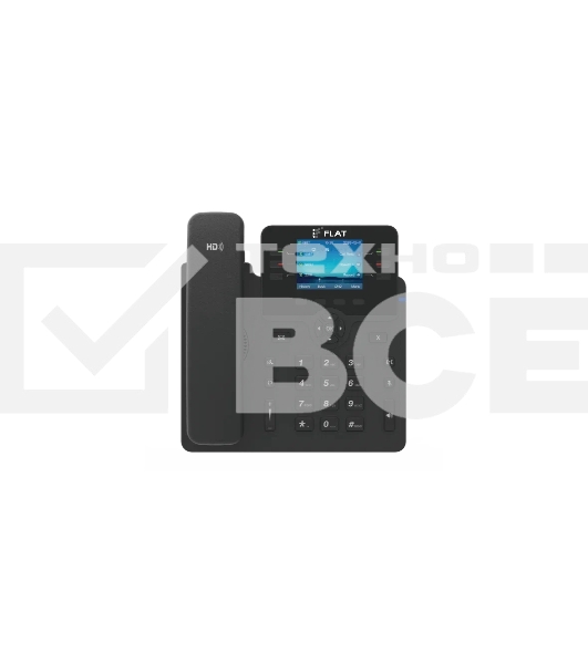 IP-телефон Flat-Phone B6: 6 SIP-аккаунтов, 2 порта 10/100/1000BASE-T (RJ-45), ЖК-дисплей, PoE