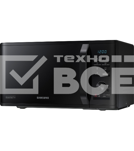 Микроволновая печь Samsung MG23K3515AK черный 23л 800Вт  поворотный механизм, кнопки