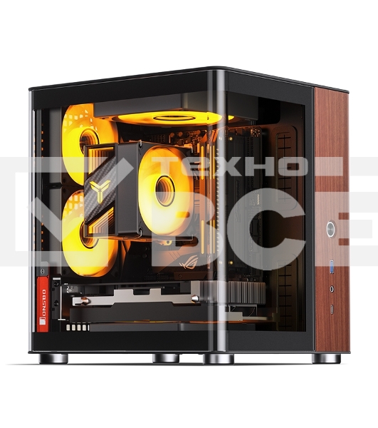 Компьютерный корпус JONSBO TK-0 Black ITX без БП, mini-ITX, micro-ATX, ATX, черный
