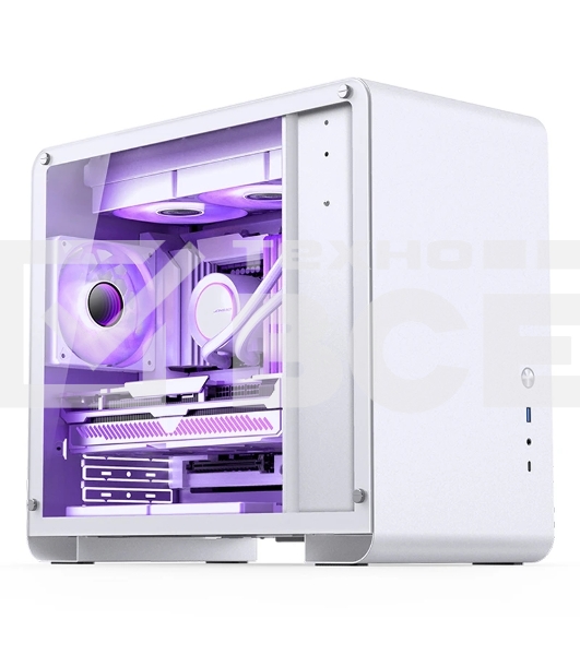 Корпус без блока питания JONSBO U4 Mini, Mini-Tower, TG, no fan, 1xUSB-A 3.0 + 1xUSB-C 3.2, mATX, mITX White