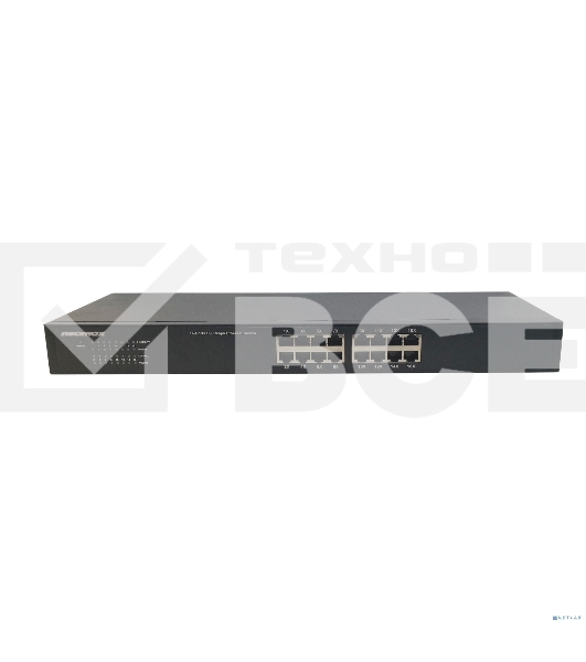 Коммутатор неуправляемый NEOMAX NMS-116P-1000-SR, 16 портов 1000 Mbps, металл Rack