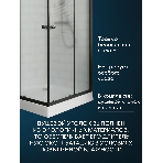 Душевой уголок BAU Stil Hit Black с поддоном 90x90х195, рифленое закаленное стекло, черный профиль, фото2