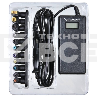 Блок питания Ippon D90U автоматический 90W 15V-19.5V 10-connectors 8A 1xUSB 2.1A от бытовой электросети LСD индикатор