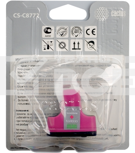 Картридж струйный Cactus CS-C8772 №177 пурпурный (11,4 ml) для HP PS 3213/3313/8253/C5183/C6183/C6283/C7183/C7283/C8183/D7163/D7263/D7363/D7463