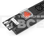 Блок Gembird EHB8-4, 1 вход С14/ 8 выходов C13, с защитой для 19