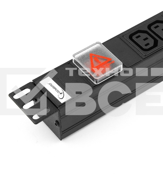 Блок Gembird EHB8-4, 1 вход С14/ 8 выходов C13, с защитой для 19