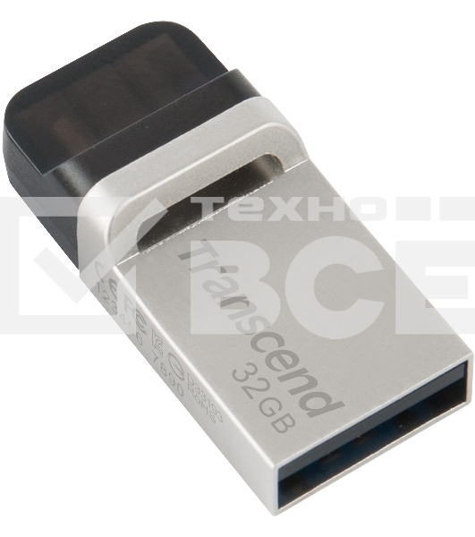 Флеш диск Transcend 32GB JetFlash 880, USB 3.0 OTG ,Металл