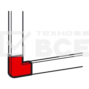 Плоский угол - для мини-каналов Metra - 40x40 Legrand 638183