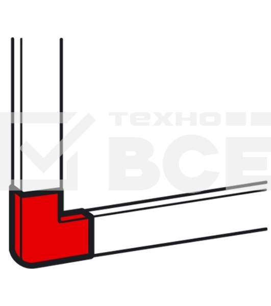 Плоский угол - для мини-каналов Metra - 40x40 Legrand 638183