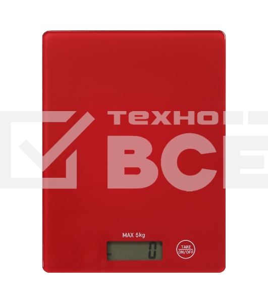 Кухонные весы Willmark WKS-511D (5кг., 385г, 203*153мм, цвета в ассортименте) (Красный)