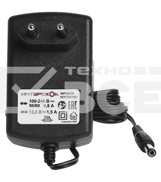 Зарядное устройство 1,5/12 с инд. для аккум. блока 1,5А/ч, 12В, Li-ion Интерскол