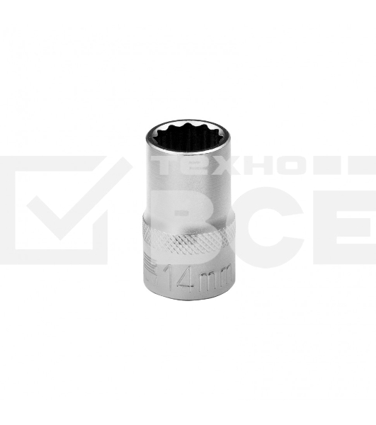 Головка торцевая, 14 мм, 12-гранная, CrV, под квадрат 1/2