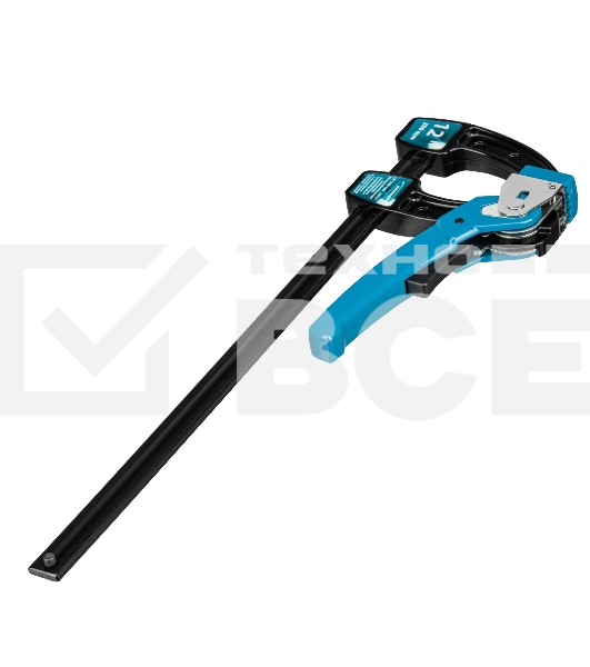 Струбцина реечная Gross быстрозажимная, металлический корпус, рычажный храповый механизм, 12