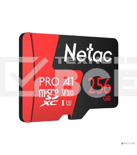 Флеш Карта MicroSD card Netac P500 Extreme Pro 256GB, retail version w/SD adapter
