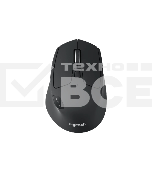 Мышь беспроводная Logitech M720 Triathlon черный, 1000 dpi, радиоканал, Bluetooth, USB, кнопки - 8