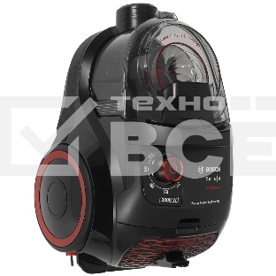 Пылесос Bosch BGS21WPOW черный, 2000 Вт, уборка сухая, пылесборник контейнер, 2 л