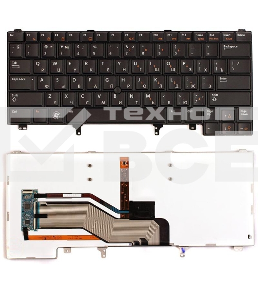 Клавиатура для ноутбука Dell Latitude E6220 E6320 E6420 E5420 E6230 с указателем с подсветкой