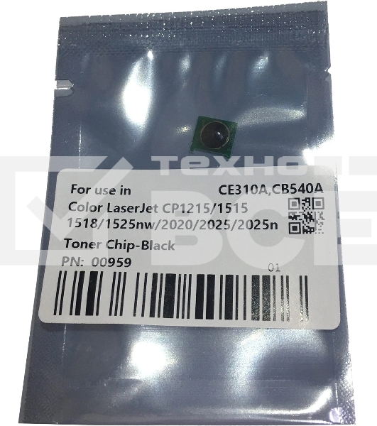 Чип CET картриджа CE310A, CB540A, CE320A, CC530A, CE250A для HP Color LaserJet CP1215/1515/2025/CP1025 черный, (унив.), 1.2K/2.2K/2K/3.5K/5K