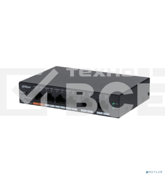 Коммутатор Dahua DH-CS4006-4GT-60 (L2) 4x1 Гбит/с 2xКомбо(1000BASE-T/SFP) 60W управляемый