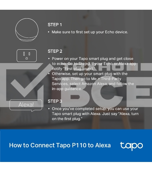 Умный сетевой фильтр TP-Link Mini Smart Wi-Fi Plug, Energy Monitoring, Matter