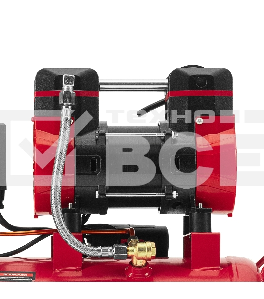 Компрессор безмасляный малошумный SPC 1500/24, 1500 Вт, ресивер 24 л, 260 л/мин MTX