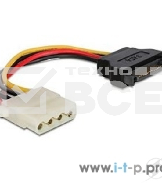 Кабель питания SATA Cablexpert CC-SATA-PS-M, 15см, sata 15pin/molex 4pin, пакет