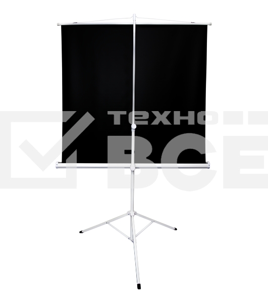 Экран Sakura 180x180см TriScreen 1:1 напольный рулонный белый  100' Matt White (MW), серый корпус