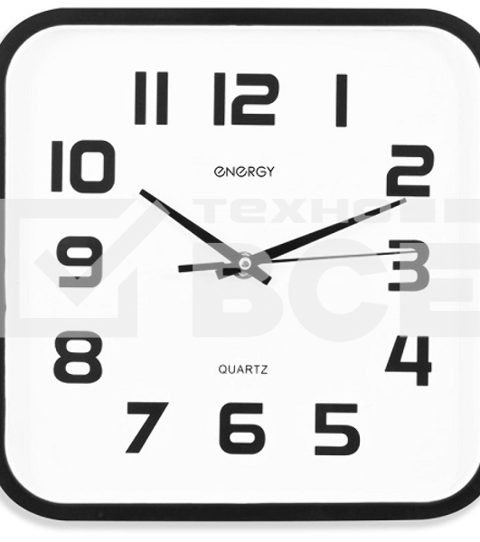 Часы настенные кварцевые Energy модель ЕС-08 квадратные